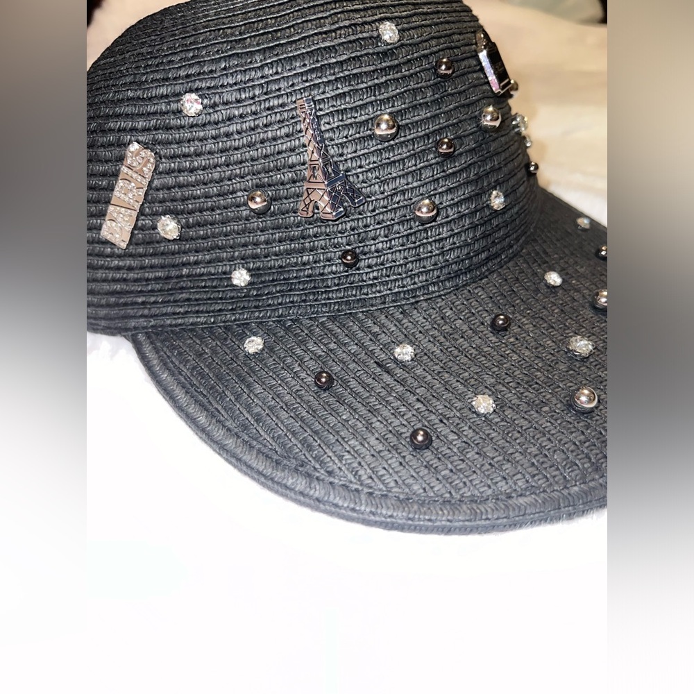 Karl Lagerfeld Black Hat with Elegant Details - Picture 2 of 4